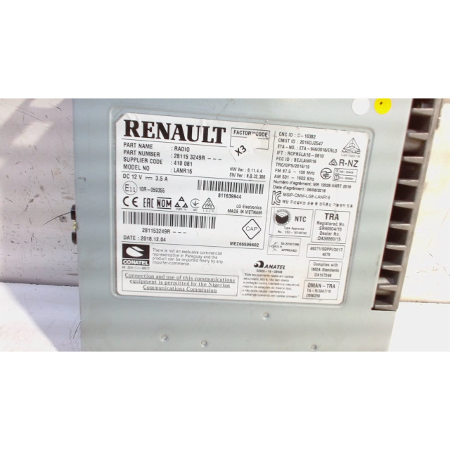 Multifunctionele display Renault Grand Scénic IV (RFAR) (2018 - heden) MPV 1.3 TCE 160 16V (H5H-470(H5H-B4))