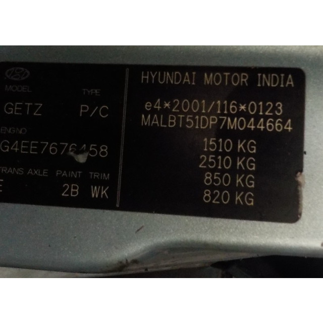 Ruitenwisser mechaniek voor Hyundai Getz (2005 - 2010) Hatchback 1.4i 16V (G4EEG)