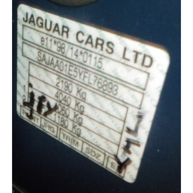Luchtmassameter Jaguar S-type (X200) (1999 - 2007) Sedan 3.0 V6 24V (FG)