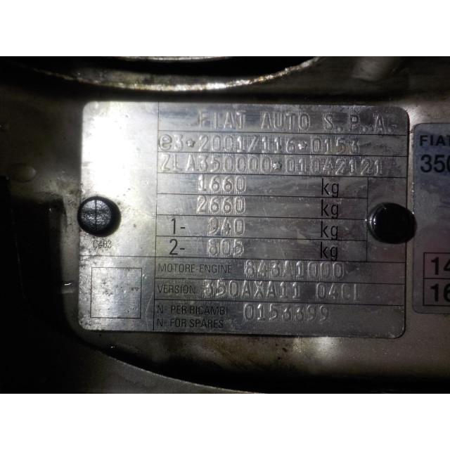 Raammechaniek elektrisch rechts voor Lancia Musa (2004 - 2012) MPV 1.4 16V (843.A.1000)