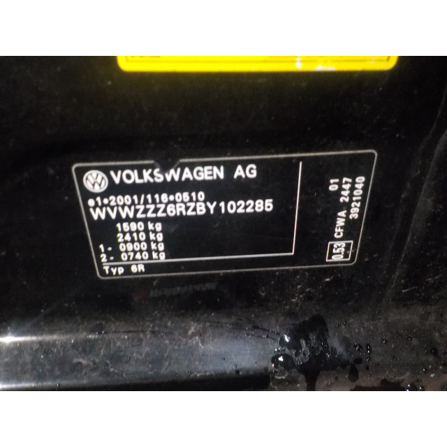 Versnellingsbak schakel Volkswagen Polo V (6R) (2009 - 2014) Hatchback 1.2 TDI 12V BlueMotion (CFWA(Euro 5))