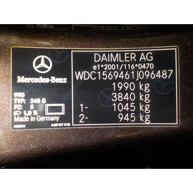 Slot mechaniek portier elektrisch centrale vergrendeling rechts voor Mercedes-Benz GLA (156.9) (2013 - heden) SUV 2.0 250 Turbo 16V 4-Matic (M270.920(Euro 6))