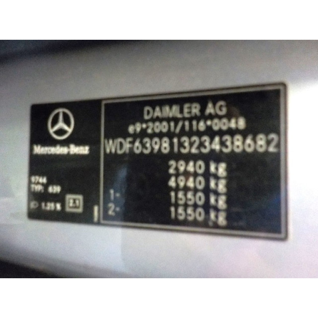 Remklauw links achter Mercedes-Benz Vito (639.7) (2006 - 2010) Bus 2.2 109 CDI 16V (OM646.980)