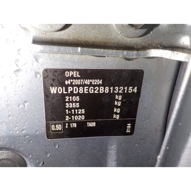 Veiligheidsgordel rechts achter Opel Astra J Sports Tourer (PD8/PE8/PF8) (2010 - 2015) Combi 1.7 CDTi 16V (A17DTJ(Euro 5))
