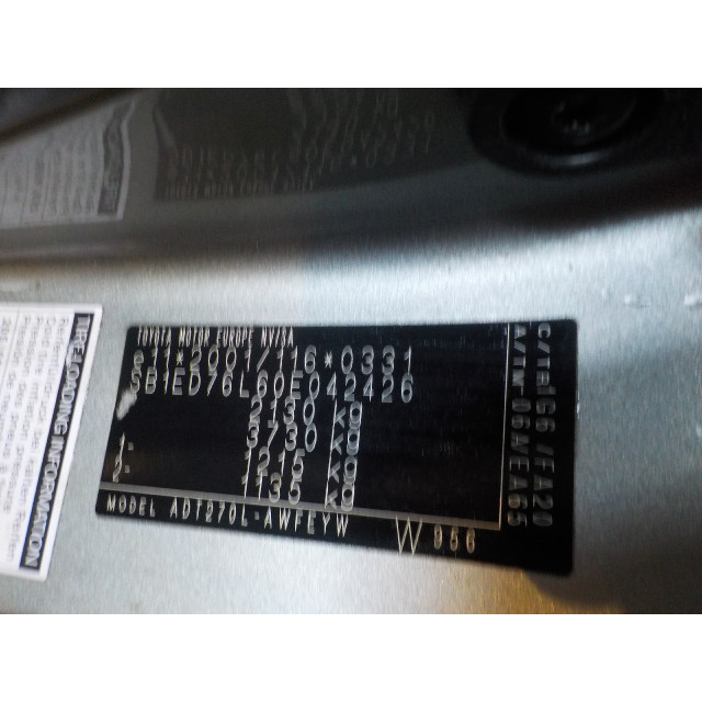 Slot mechaniek portier elektrisch centrale vergrendeling links voor Toyota Avensis Wagon (T27) (2009 - 2011) Combi 2.0 16V D-4D-F (1AD-FTV)