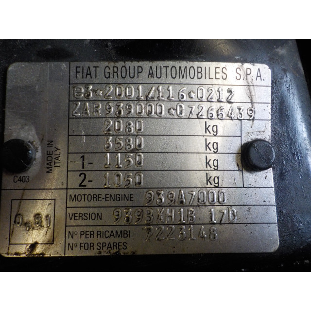 Slot mechaniek portier elektrisch centrale vergrendeling links achter Alfa Romeo 159 Sportwagon (939BX) (2006 - 2012) Combi 1.9 JTDm (939.A.7000)