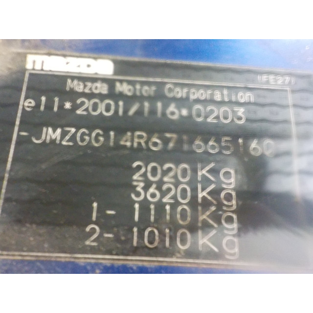 Raammechaniek elektrisch links voor Mazda 6 (GG12/82) (2005 - 2007) Sedan 2.0 CiDT HP 16V (RF7J)