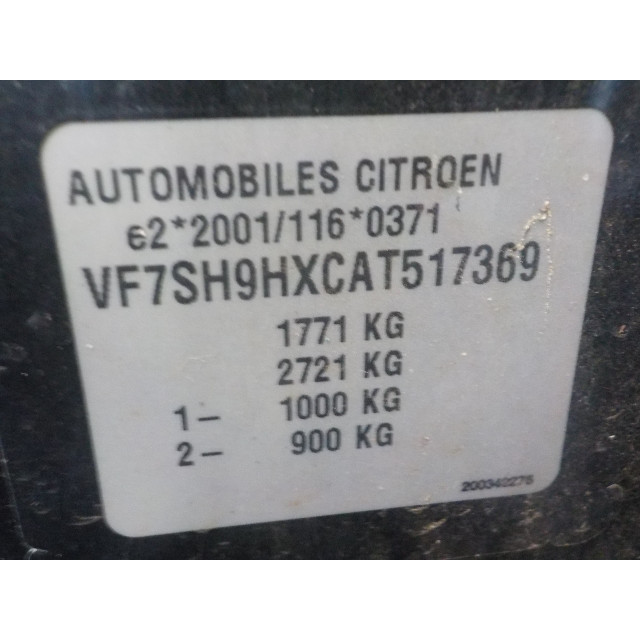 Bumperbalk voor Citroën C3 Picasso (SH) (2009 - 2011) MPV 1.6 HDi 16V 90 (DV6ATED4(9HX))