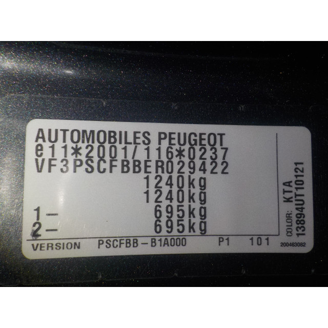 Remklauw links voor Peugeot 108 (2014 - heden) Hatchback 1.0 12V (1KRFE)