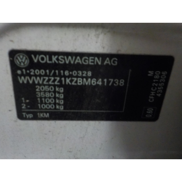 Airbag passagier Volkswagen Golf VI Variant (AJ5/1KA) (2009 - 2013) Combi 2.0 GTD 16V (CFHC(Euro 5))