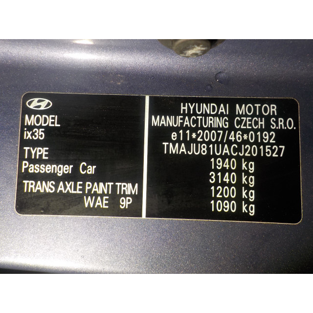 Gasdrukveerset achter Hyundai iX35 (LM) (2010 - 2015) SUV 1.7 CRDi 16V (D4FD)