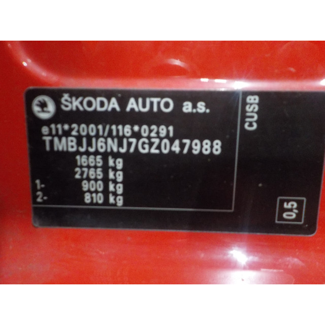 Portier rechts achter Skoda Fabia III Combi (NJ5) (2014 - heden) Combi 1.4 TDI 16V 90 Greentech (CUSB)