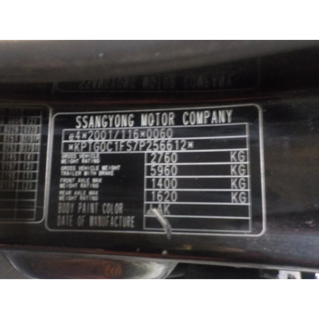 Versnellingsbak automaat SsangYong Rexton (2006 - heden) SUV 2.7 Xdi RX270 XVT 16V (OM665.935)
