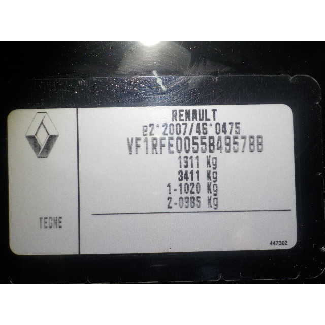 Voorfront slotplaat Renault Kadjar (RFEH) (2015 - heden) Kadjar (RFE) SUV 1.2 Energy TCE 130 (H5F-408)