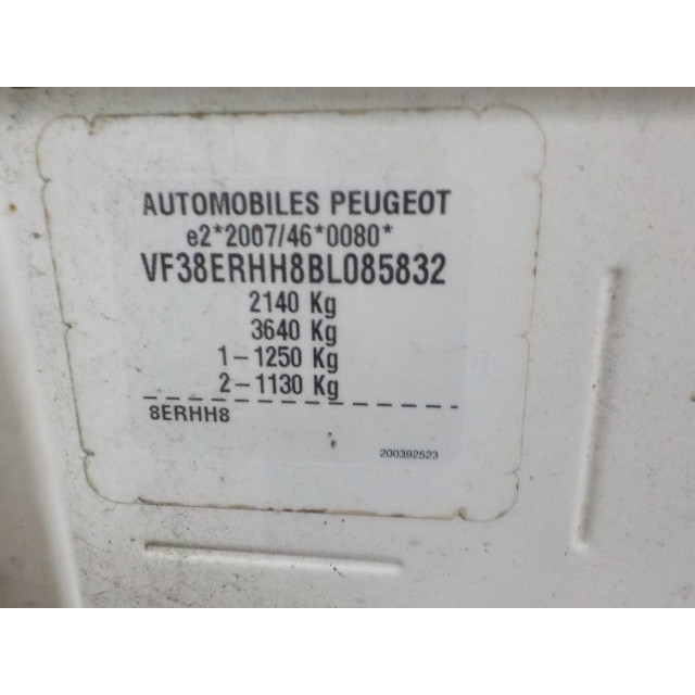 Raammechaniek elektrisch rechts achter Peugeot 508 SW (8E/8U) (2010 - 2018) Combi 2.0 HDiF 16V (DW10CTED4(RHH))