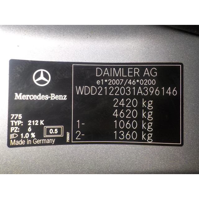 Raammechaniek elektrisch links achter Mercedes-Benz E Estate (S212) (2009 - heden) Combi E-250 CDI 16V BlueEfficiency,BlueTEC (OM651.924)