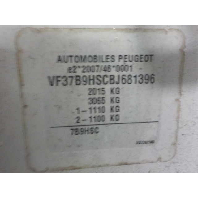Raammechaniek elektrisch rechts voor Peugeot Partner Tepee (7A/B/C/D/E/F/G/J/P/S) (2009 - 2012) MPV 1.6 HDiF 90 16V Phase 1 (DV6TED4BU.FAP(9HS))