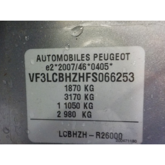 Handrem ontgrendeling Peugeot 308 SW (L4/L9/LC/LJ/LR) (2014 - 2021) Combi 5-drs 1.6 BlueHDi 120 (DV6FC(BHZ))