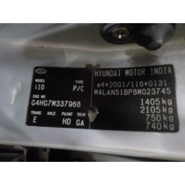 Kachel ventilator motor Hyundai i10 (F5) (2008 - 2013) Hatchback 1.1i 12V (G4HG)