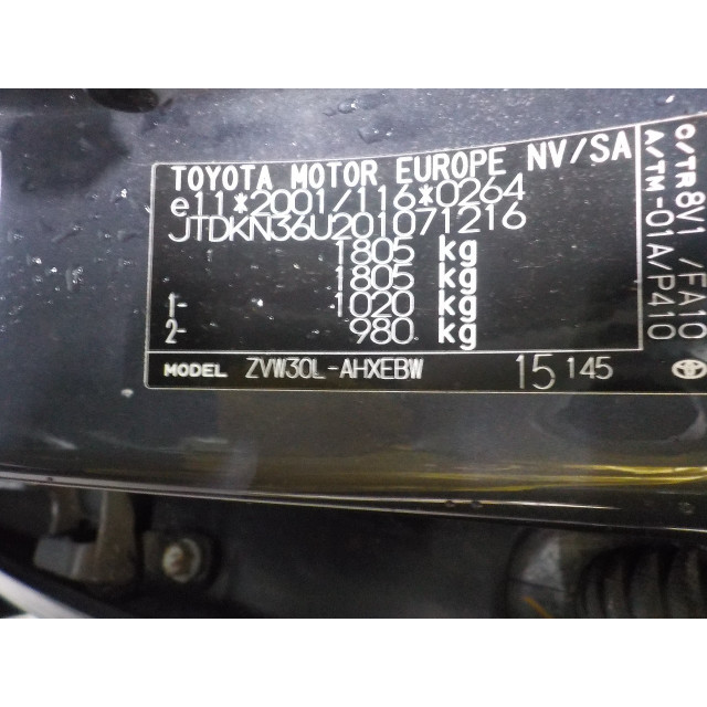 Slot mechaniek portier elektrisch centrale vergrendeling links voor Toyota Prius (ZVW3) (2008 - 2016) Hatchback 1.8 16V (2ZRFXE)