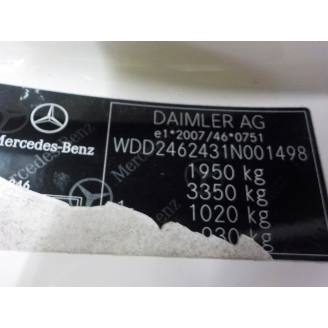 Bagagenet rek Mercedes-Benz B (W246/242) (2011 - 2018) Hatchback 1.6 B-200 BlueEFFICIENCY Turbo 16V (M270.910)