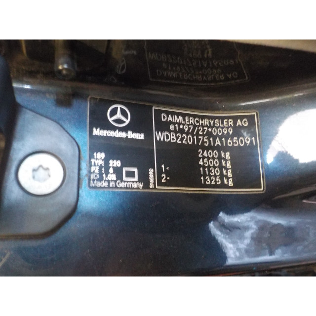Versnellingsbak automaat Mercedes-Benz S (W220) (1998 - 2005) Sedan 5.0 S-500 V8 24V (M113.960)