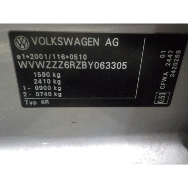 Sleepring Volkswagen Polo V (6R) (2009 - 2014) Hatchback 1.2 TDI 12V BlueMotion (CFWA(Euro 5))