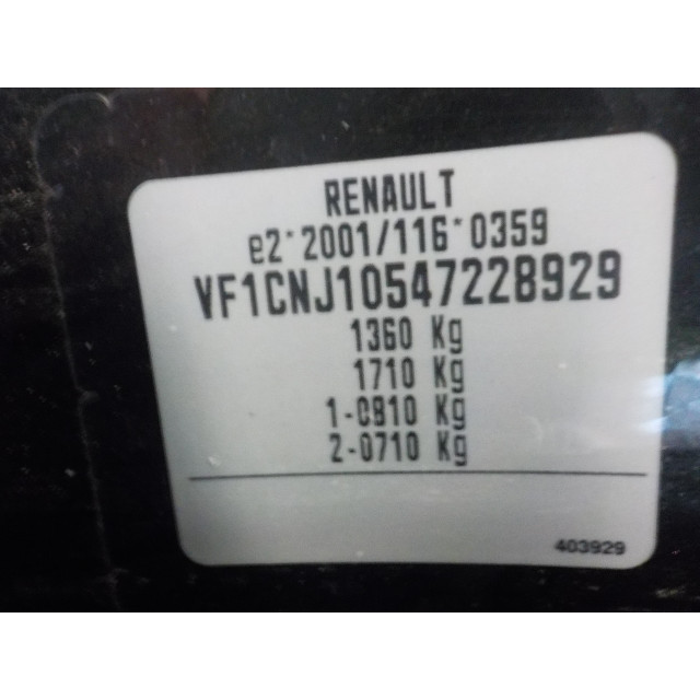 Ruitenwissermotor achter Renault Twingo II (CN) (2007 - 2014) Hatchback 3-drs 1.2 16V (D4F-770)