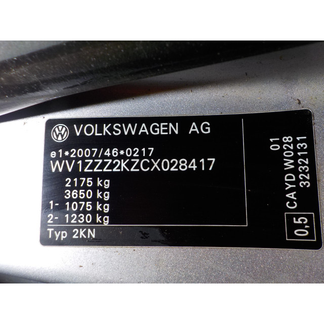 Raammechaniek elektrisch links voor Volkswagen Caddy III (2KA/2KH/2CA/2CH) (2010 - 2015) Van 1.6 TDI 16V (CAYD)