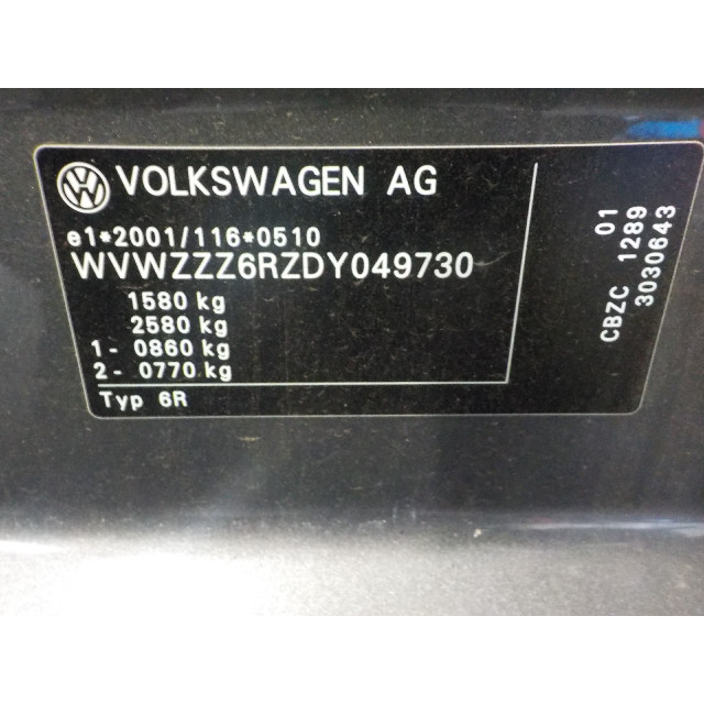 Slot mechaniek portier elektrisch centrale vergrendeling rechts voor Volkswagen Polo V (6R) (2011 - 2014) Hatchback 1.2 TSI (CBZC(Euro 5))