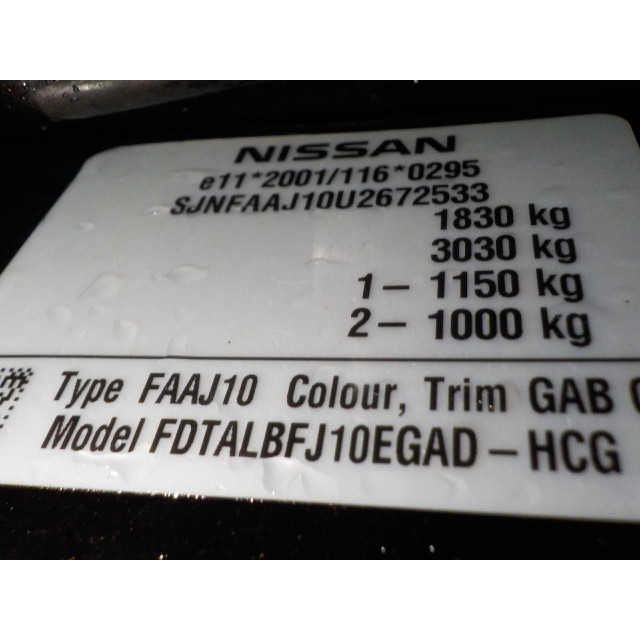 Luchtmassameter Nissan/Datsun Qashqai (J10) (2010 - heden) SUV 1.6 16V (HR16DE)