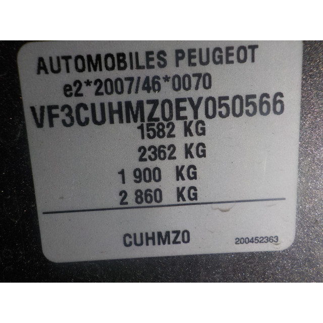 Airbag set Peugeot 2008 (CU) (2013 - heden) MPV 1.2 Vti 12V PureTech 82 (EB2(HMZ))