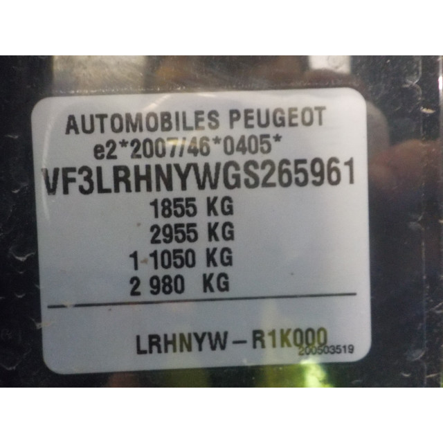 Raammechaniek elektrisch rechts achter Peugeot 308 SW (L4/L9/LC/LJ/LR) (2014 - 2021) Combi 5-drs 1.2 12V e-THP PureTech 130 (EB2DTS(HNY))