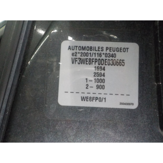 Schokbreker links achter Peugeot 207 SW (WE/WU) (2007 - 2013) Combi 1.4 16V Vti (EP3C(8FP))