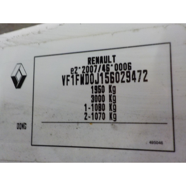 Remklauw links voor Renault Kangoo Express (FW) (2010 - heden) Van 1.5 dCi 75 (K9K-628(K9K-E6))