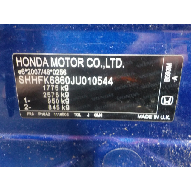 Brandstofpomp electrisch Honda Civic (FK6/7/8/9) (2018 - heden) Hatchback 1.0i VTEC Turbo 12V (P10A2)